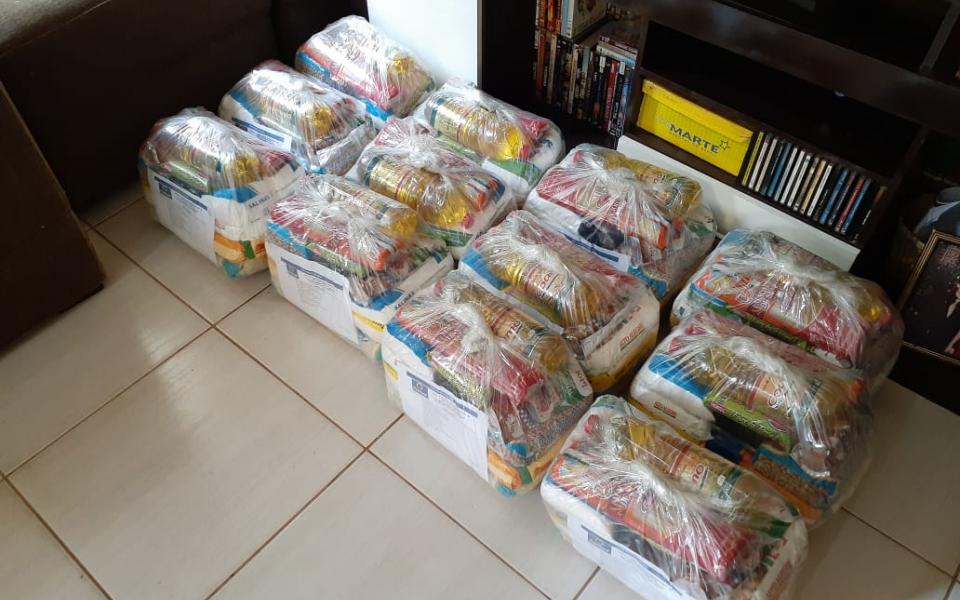 Photo: Food Basket with main ingredients packed.