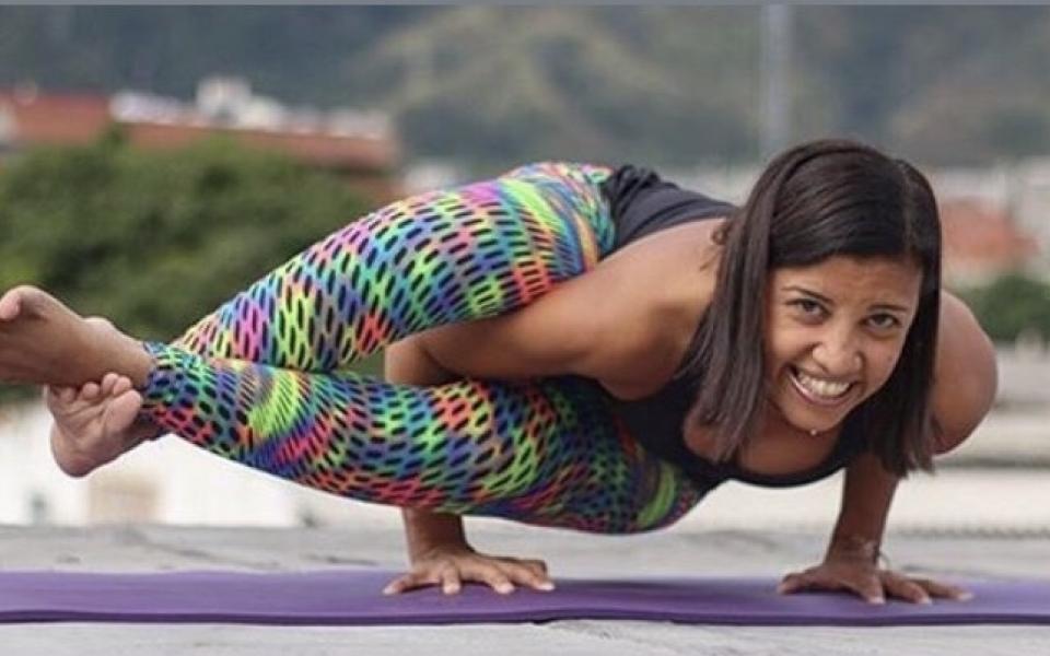 Photo: CC member Adri in a Yoga Position