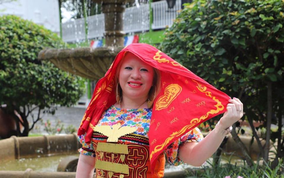 Photo: albino woman