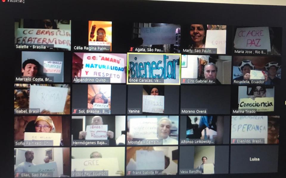 Photo: computer screen showing URI Latin America & Caribe its members