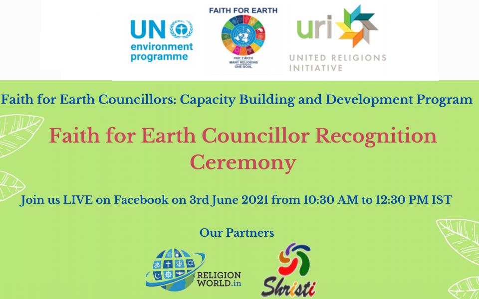 Recognizing Faith for Earth Councilors for Their Outstanding Work