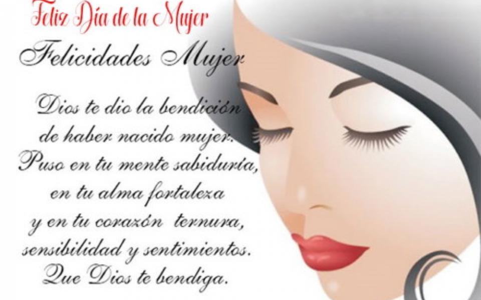 Photo: Flyer with a message to the woman day.