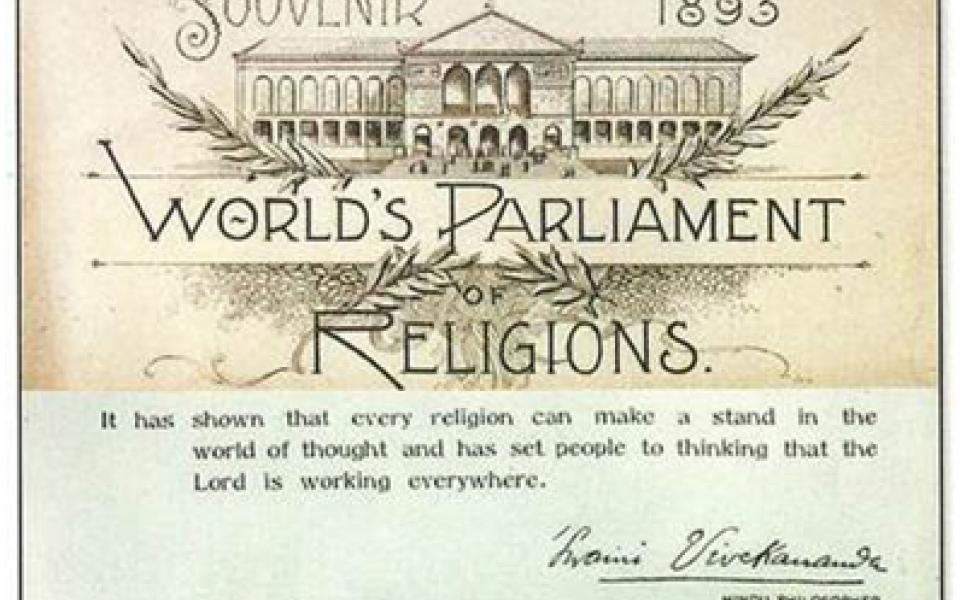 Photo: Postcard from the 1893 World’s Parliament of Religions  Photo: Chicago Vedanta
