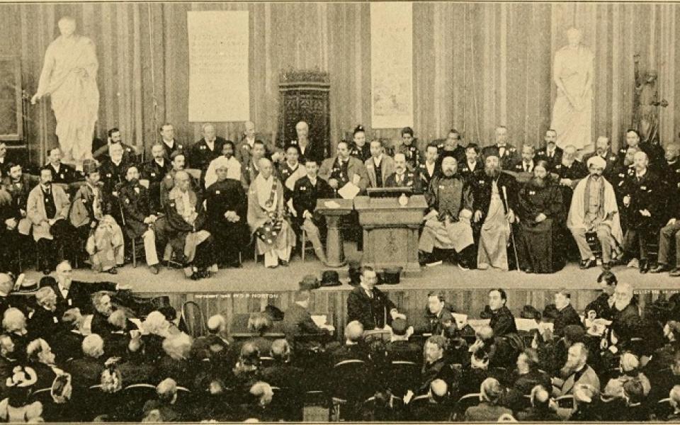 Photo: World Parliament of Religions 1893 from the The ARDA- Association of Religion Data Archives