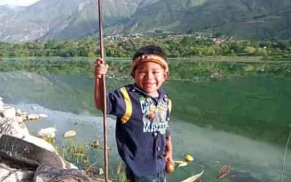 Photo: Boy near to the lagoon