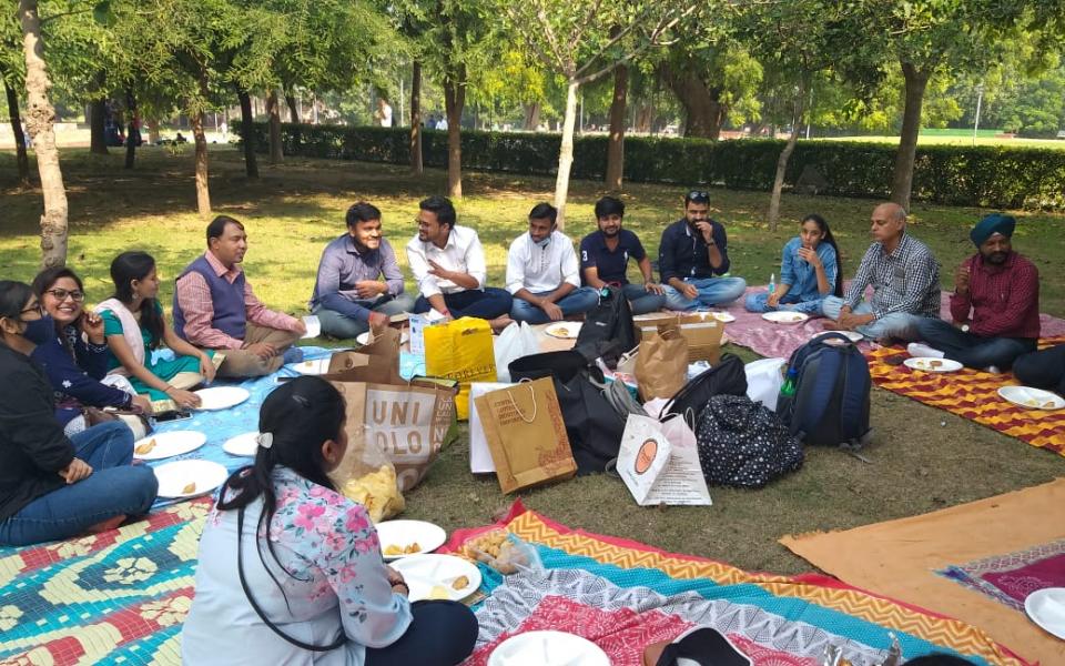 Members during the activity ‘Balance of the Earth’