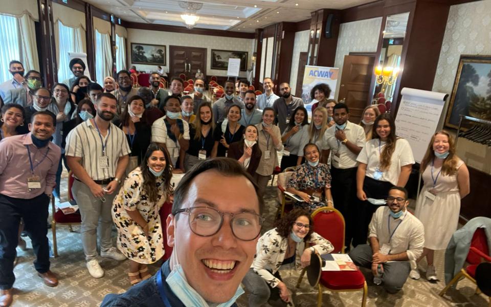 Big group picture of the G20 Youth Interfaith Forum participants