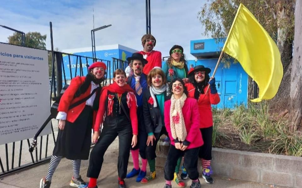 Photo: Members/ Clowns of happiness of the CC posing for the photo.