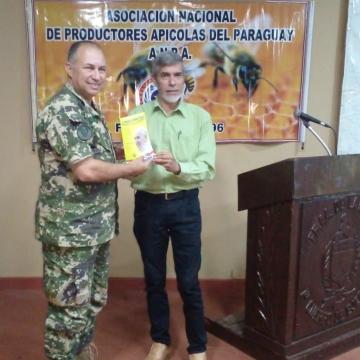 Photo: Member of the CC  National Network of Agrarian Educators of Paraguay receiving certification. 