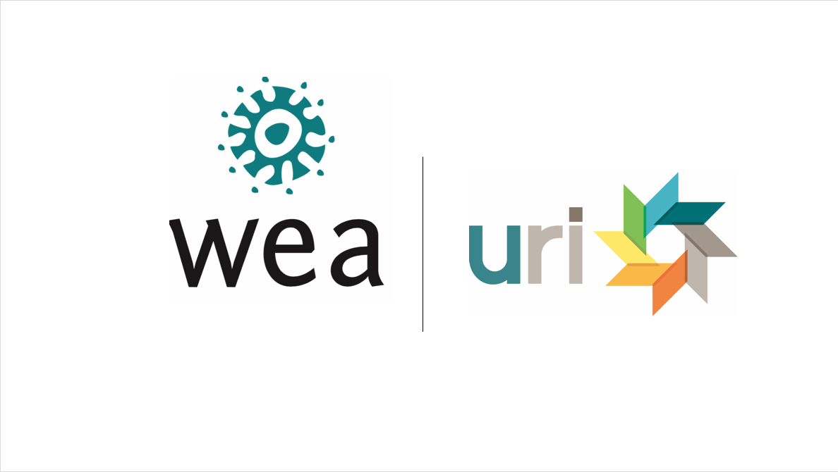 Logos for WEA and URI